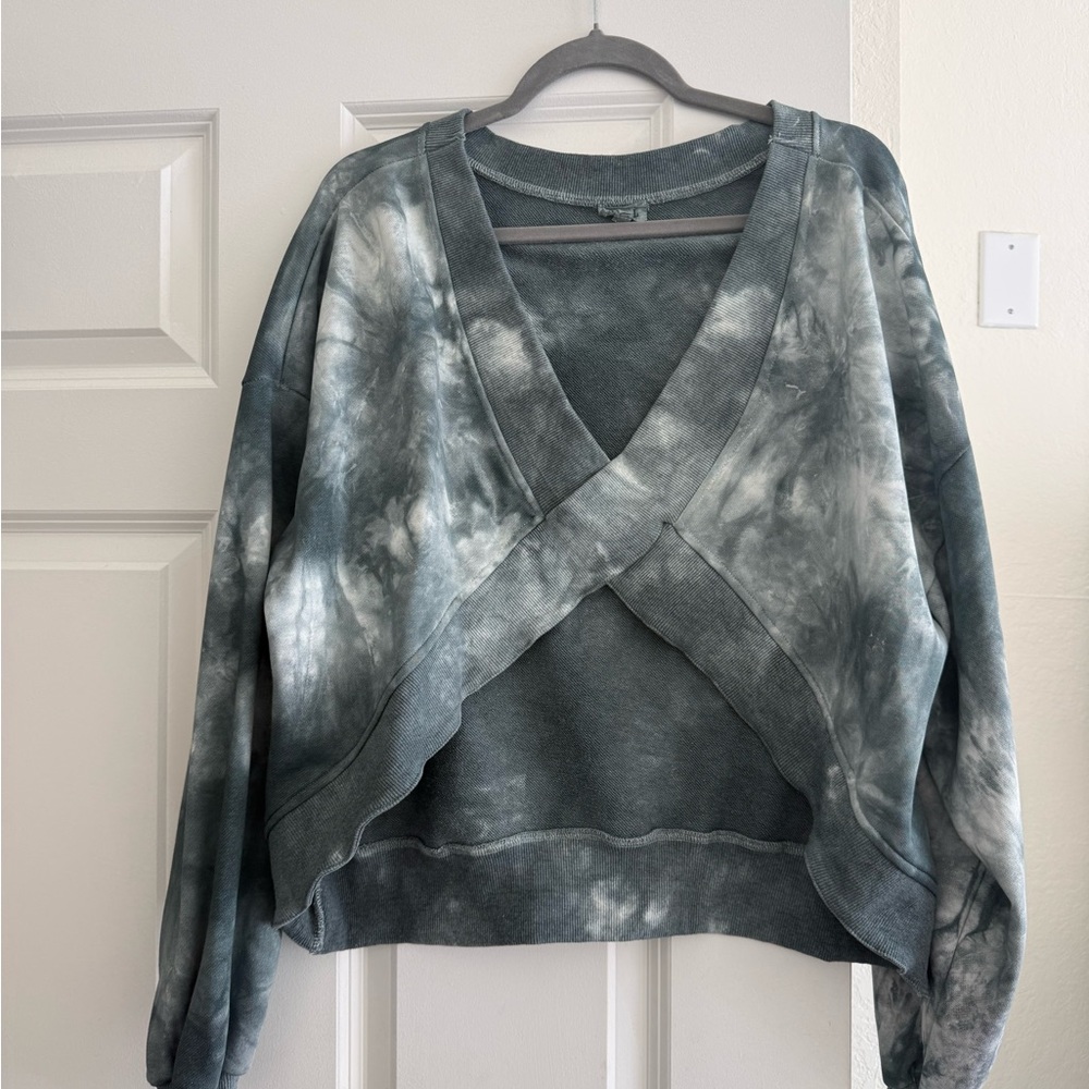 Tie-Dye Crossover Sweatshirt